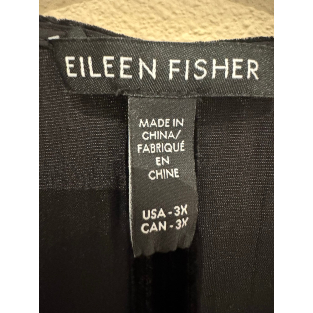 Eileen Fisher Black Velvet Short Sleeve V-Neck Tee Women's 3X - Picture 6 of 12